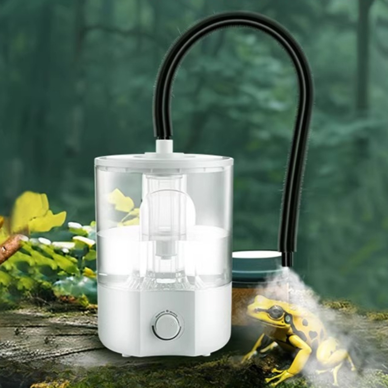 Terrarium Fogger Ultrasonic - Reptilien-Luftbefeuchter, Einstellbar, Geräuscharm, Große Kapazität, Terrarium-Luftbefeuchter,