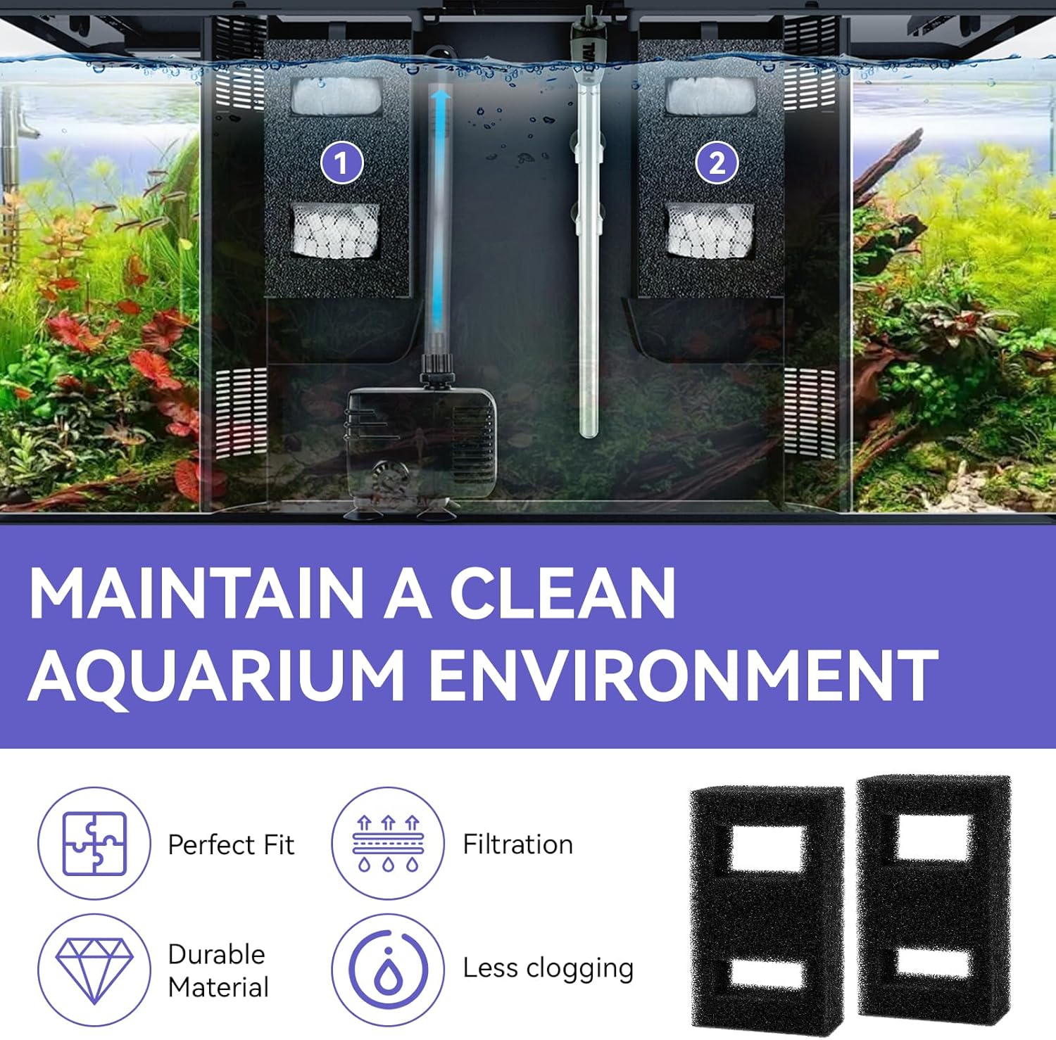 Kompatibler Schaumfilterblock  – Fluval Aquarium Spec Bewertung und Preis